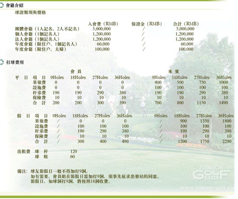 高尔夫会籍